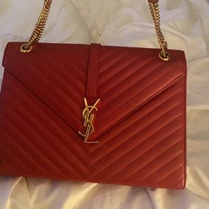 Red Saint Laurent large bag